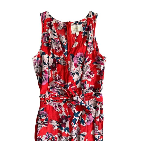 YUMI KIM Red Floral Belted Jumpsuit Size XS - Picture 5 of 7
